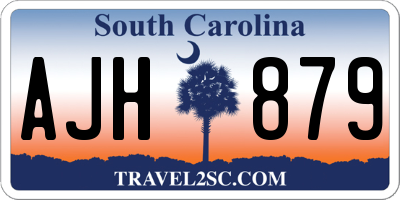 SC license plate AJH879