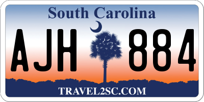 SC license plate AJH884