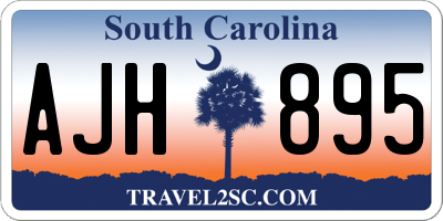 SC license plate AJH895