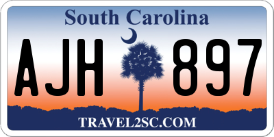 SC license plate AJH897
