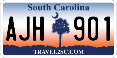 SC license plate AJH901