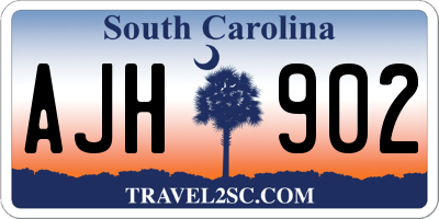 SC license plate AJH902