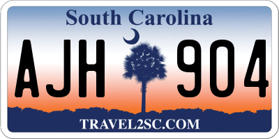 SC license plate AJH904