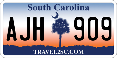 SC license plate AJH909