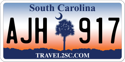 SC license plate AJH917