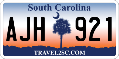 SC license plate AJH921
