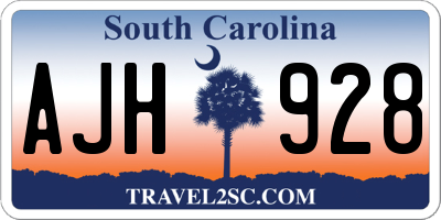 SC license plate AJH928
