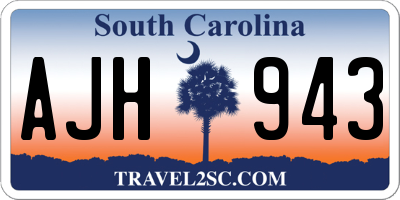 SC license plate AJH943