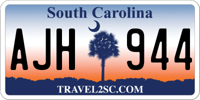 SC license plate AJH944