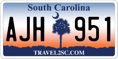 SC license plate AJH951