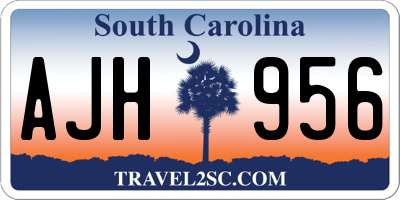 SC license plate AJH956