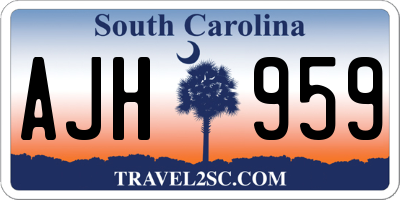 SC license plate AJH959
