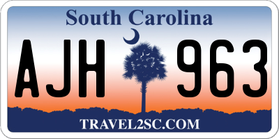 SC license plate AJH963