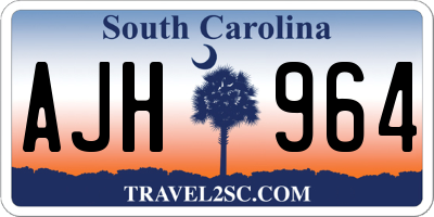 SC license plate AJH964