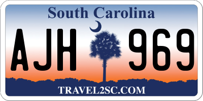 SC license plate AJH969