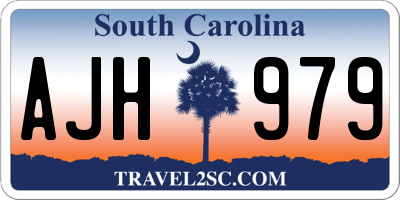 SC license plate AJH979