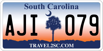 SC license plate AJI079