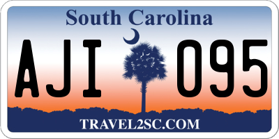 SC license plate AJI095