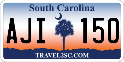 SC license plate AJI150
