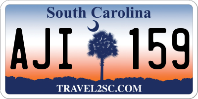 SC license plate AJI159