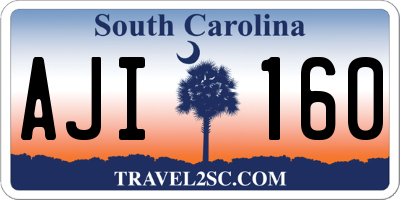 SC license plate AJI160