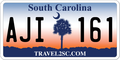 SC license plate AJI161