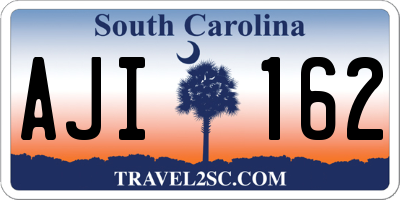 SC license plate AJI162