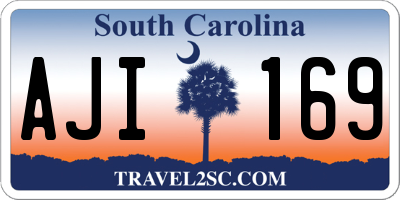 SC license plate AJI169