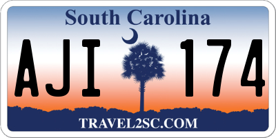 SC license plate AJI174