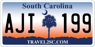 SC license plate AJI199
