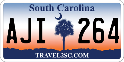SC license plate AJI264
