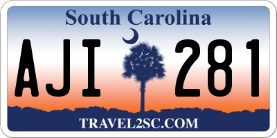 SC license plate AJI281