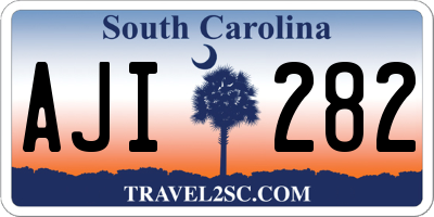 SC license plate AJI282