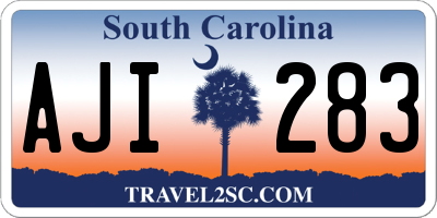 SC license plate AJI283