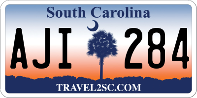 SC license plate AJI284