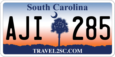 SC license plate AJI285