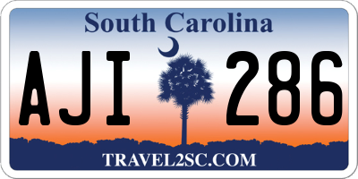 SC license plate AJI286