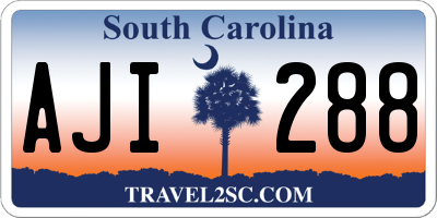 SC license plate AJI288
