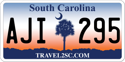 SC license plate AJI295