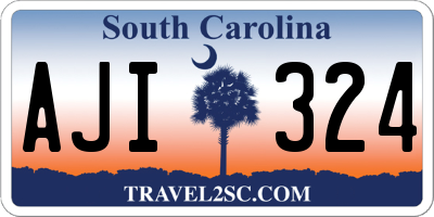 SC license plate AJI324