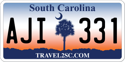 SC license plate AJI331