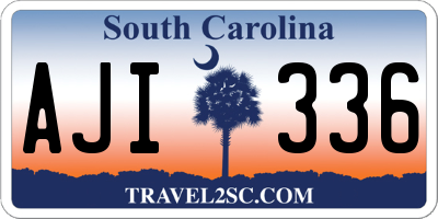 SC license plate AJI336