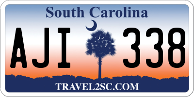 SC license plate AJI338