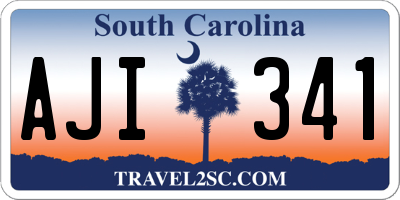 SC license plate AJI341