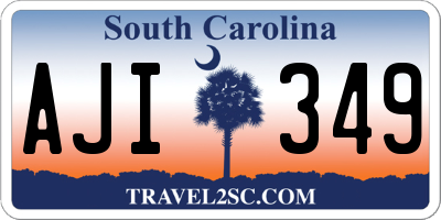 SC license plate AJI349