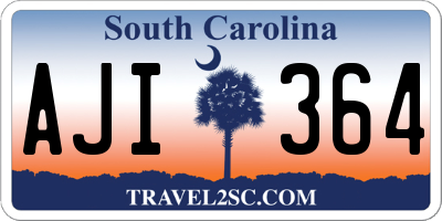 SC license plate AJI364