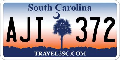 SC license plate AJI372