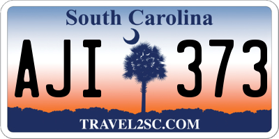SC license plate AJI373