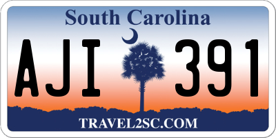 SC license plate AJI391