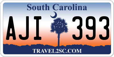 SC license plate AJI393